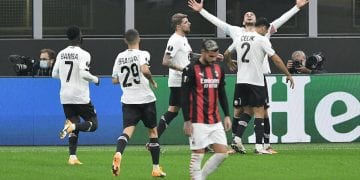 Db Milano 05/11/2020 - Europa League / Milan-Lille / foto Daniele Buffa/Image nella foto: esultanza gol Yusuf Yazc PUBLICATIONxNOTxINxITA