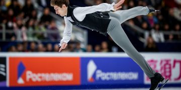 MOSCOW, RUSSIA - NOVEMBER 17: Moris Kvitelashvili of Georgia competes in the Men's Free Skating during day 2 of the ISU Grand Prix of Figure Skating, Rostelecom Cup 2018 at Arena Megasport on November 17, 2018 in Moscow, Russia. (Photo by Joosep Martinson - International Skating Union (ISU)/ISU via Getty Images)