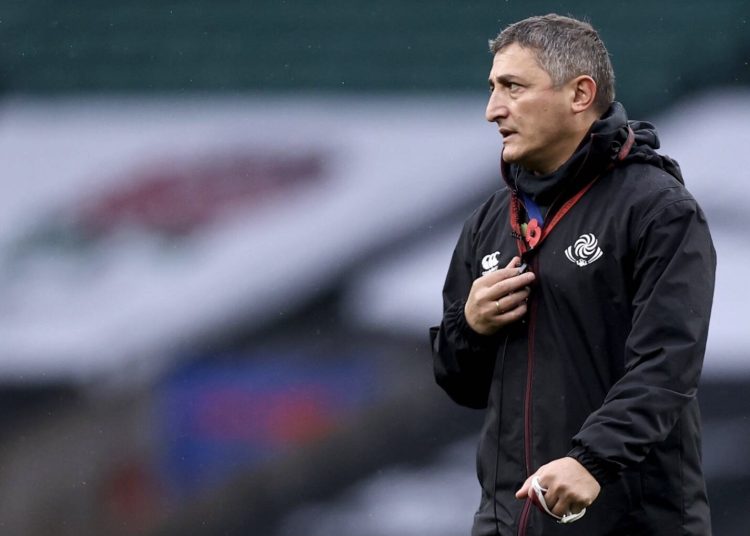 Autumn Nations Cup, Twickenham Stadium, Twickenham, London, England 14/11/2020
England vs Georgia
Georgia's Head coach Levan Maisashvili 
Mandatory Credit ©INPHO/Tommy Dickson